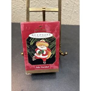 1995 Hallmark Keepsake Christmas Ornament Feliz Navidad Santa‎ ~NIB